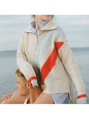 Solid and striped Adriana sweater